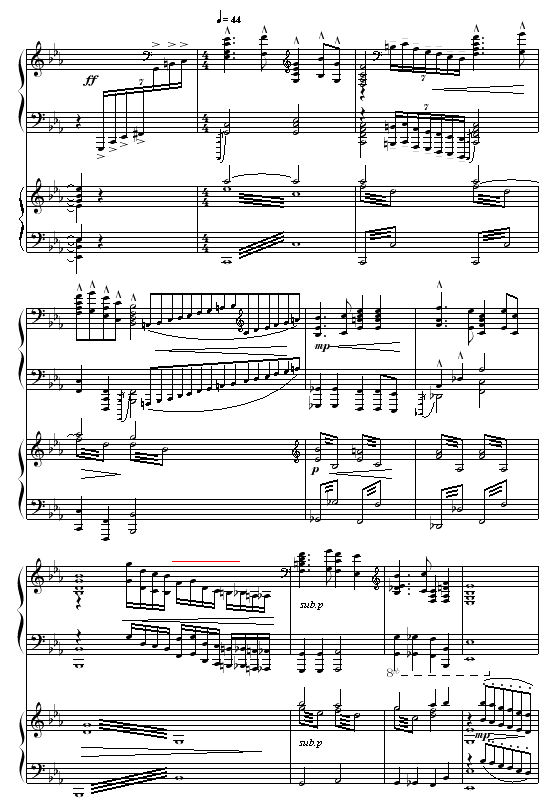 钢琴版黄河曲谱_曹操钢琴版曲谱数字(3)