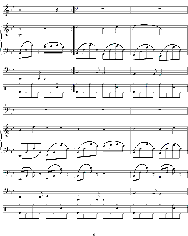 MOM钢琴曲谱简谱双手_钢琴曲谱简谱数字双手