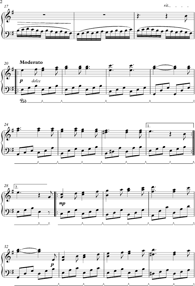 the moldau (沃尔塔瓦河),the moldau (沃尔塔瓦河)谱