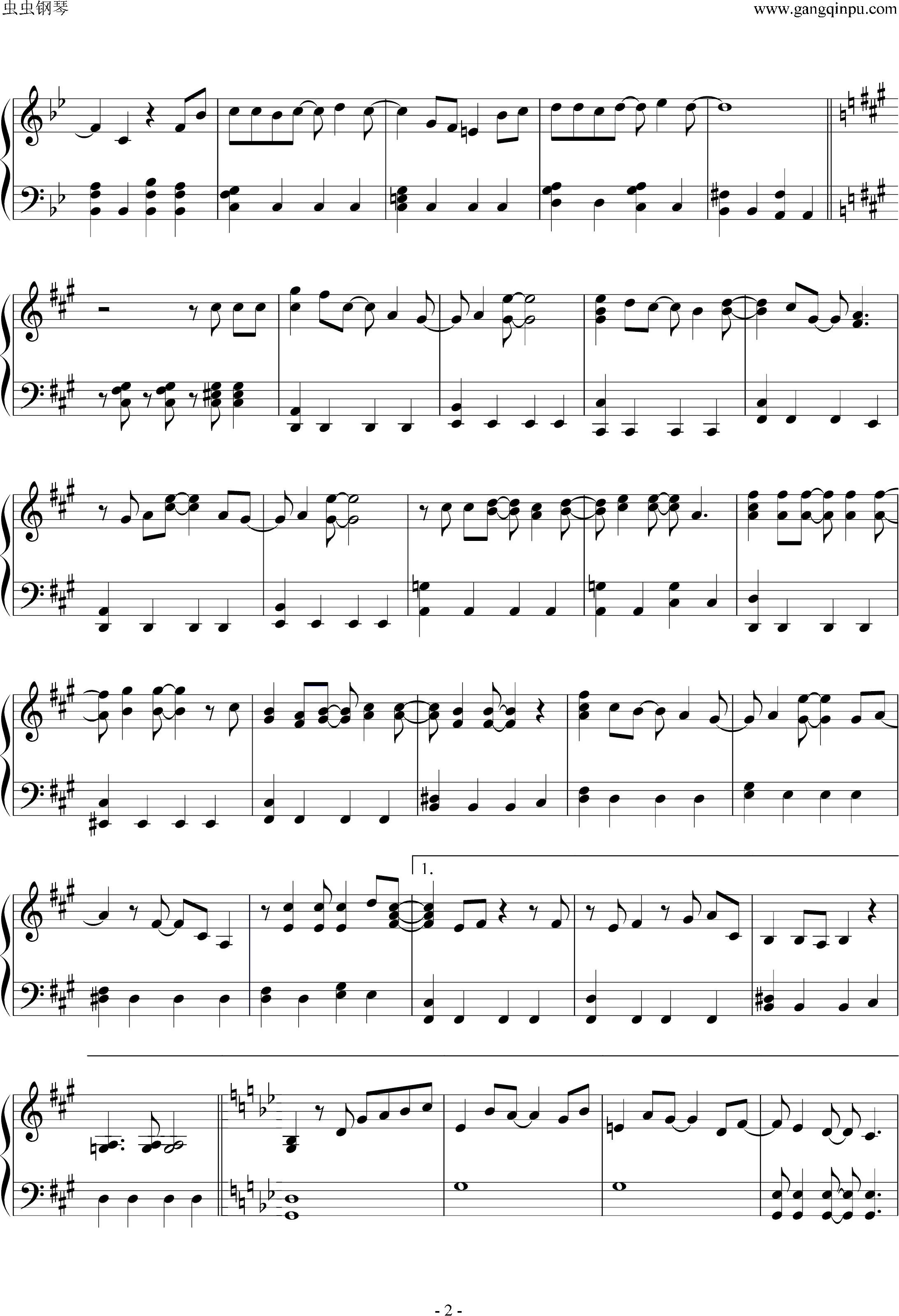 arashi钢琴曲谱_钢琴简单曲谱(2)