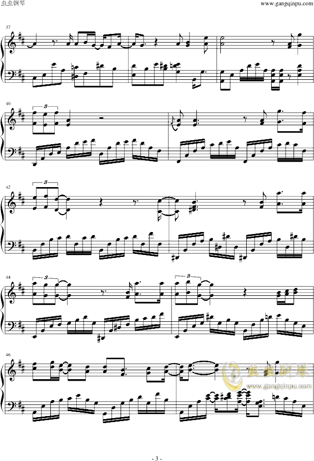宠爱简谱钢琴谱_虫儿飞简谱钢琴谱(3)