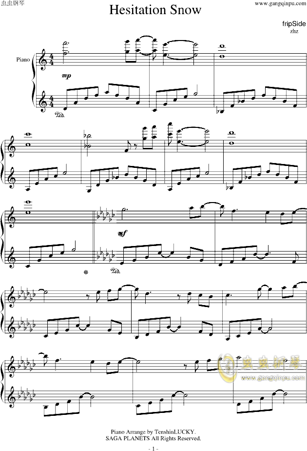 snow钢琴曲谱_钢琴简单曲谱(3)