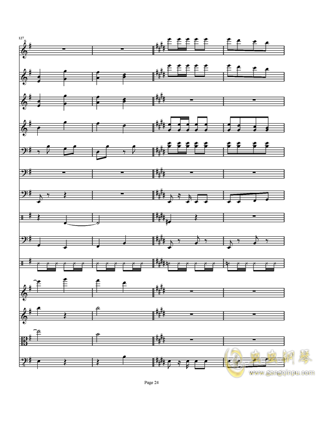 钢琴军队进行曲曲谱_婚礼进行曲钢琴曲谱