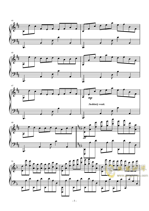 夜的钢琴曲5f调版曲谱_夜的钢琴曲五曲谱(3)