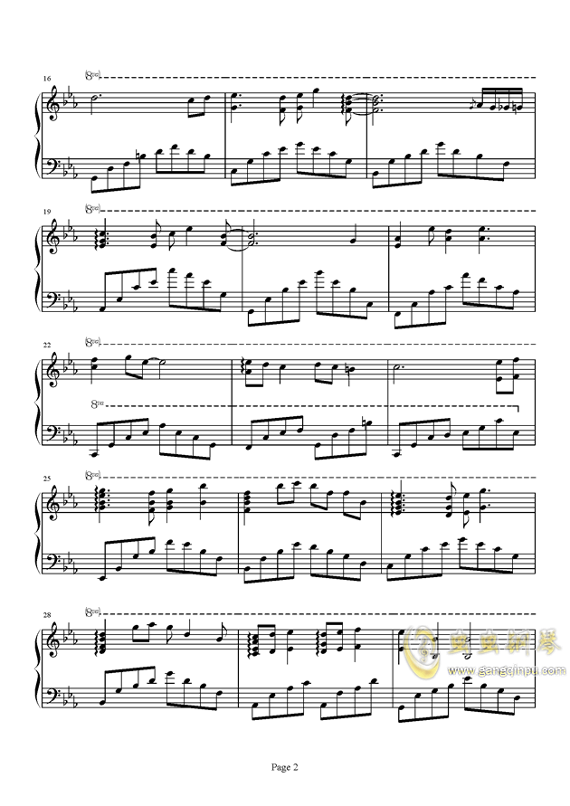 天空之城钢琴曲谱全部_天空之城钢琴曲谱(4)