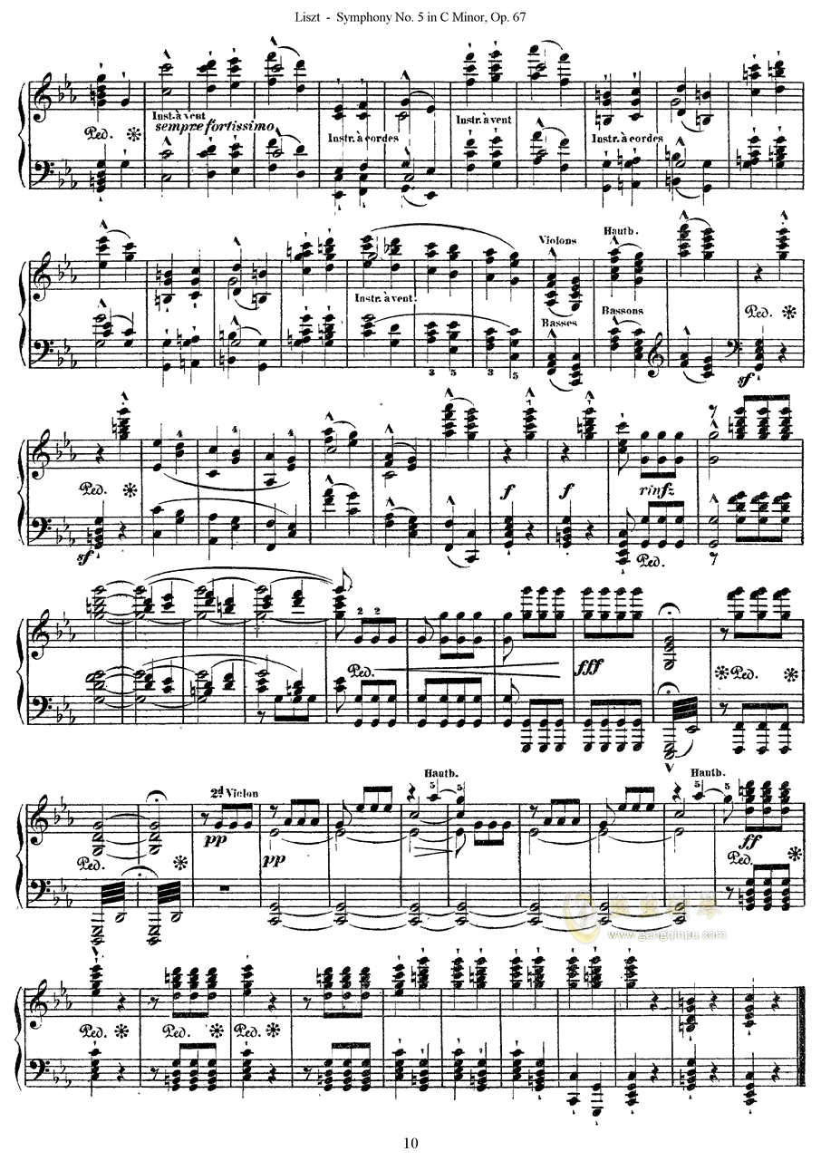 >>李斯特改编自贝多芬第五交响乐的钢琴曲