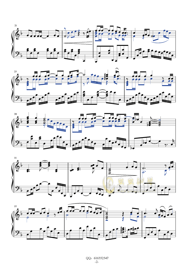 海阔天空数字钢琴简谱_海阔天空钢琴简谱(3)