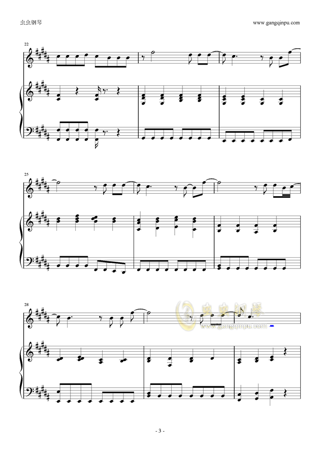 try歌曲谱_try数字谱(4)