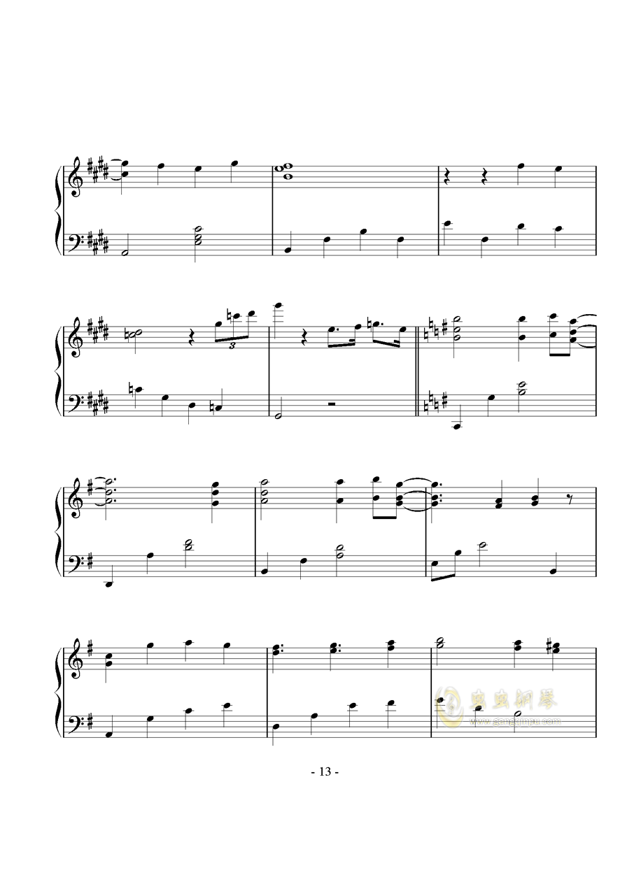 秋之物语钢琴曲谱_奇蛋物语图片(3)