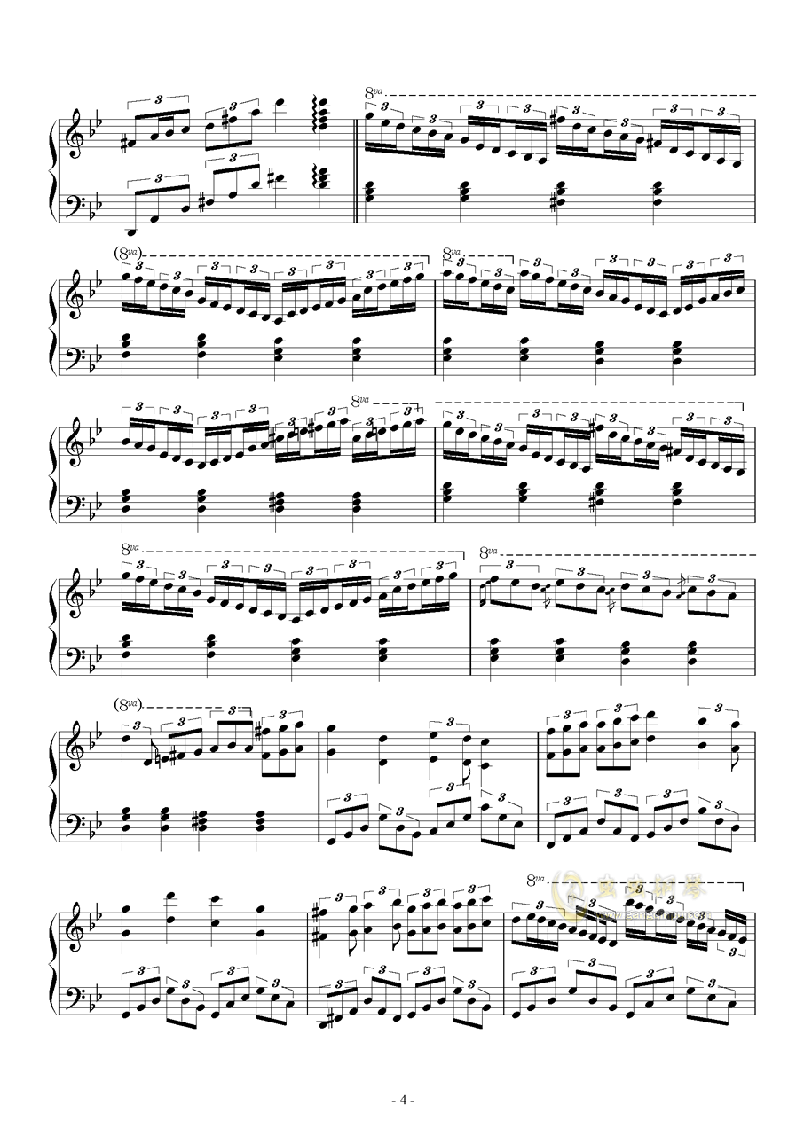 醉倾城钢琴曲谱完整版_醉倾城曲谱