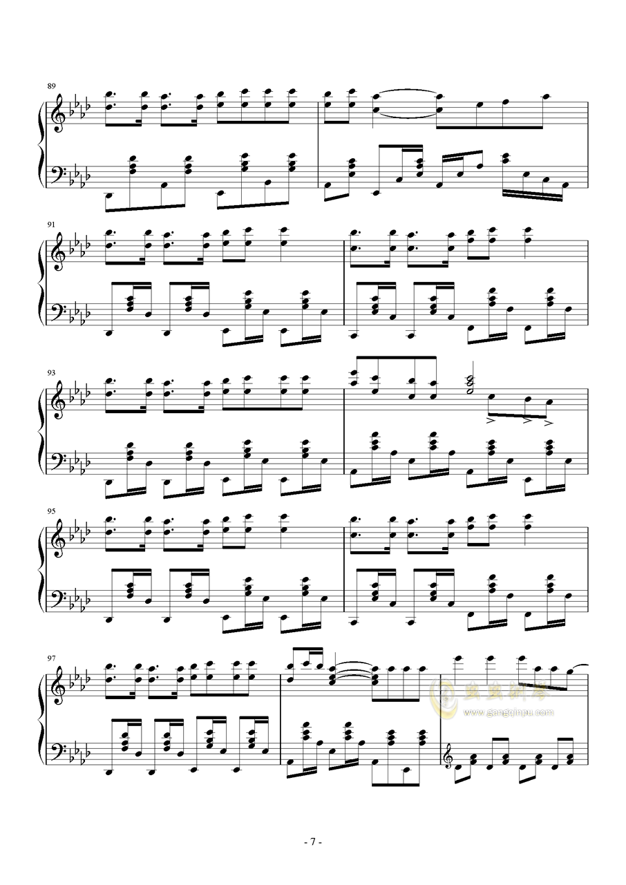 光遇钢琴曲谱神的随波逐流_光遇钢琴曲谱