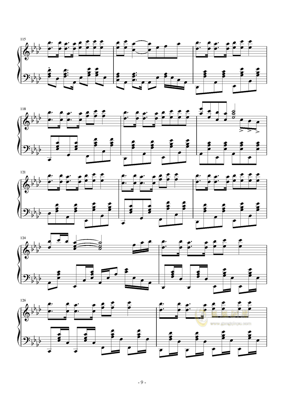 光遇钢琴曲谱神的随波逐流_光遇钢琴曲谱