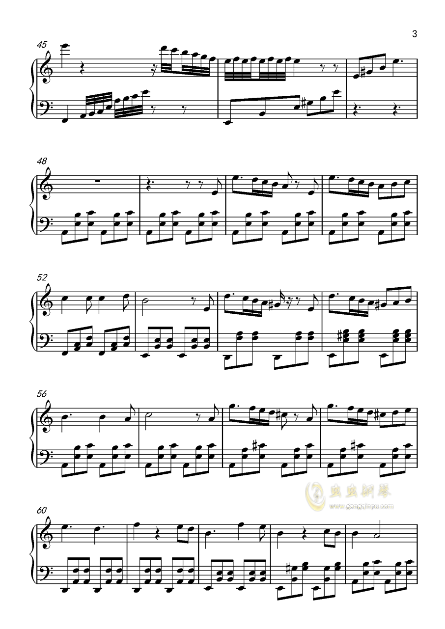 四季秋钢琴曲谱