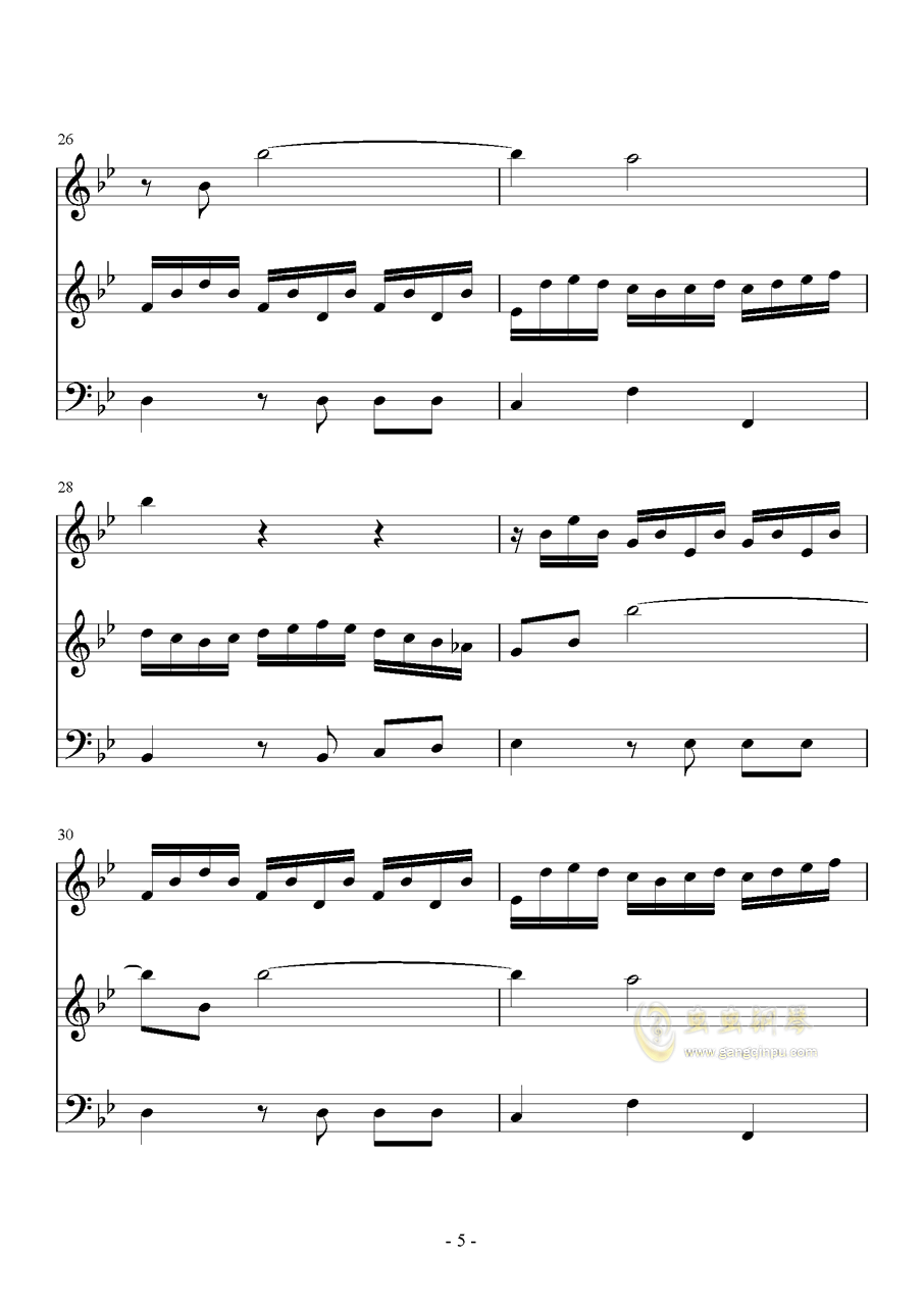 羽管键琴曲谱_陶笛曲谱12孔