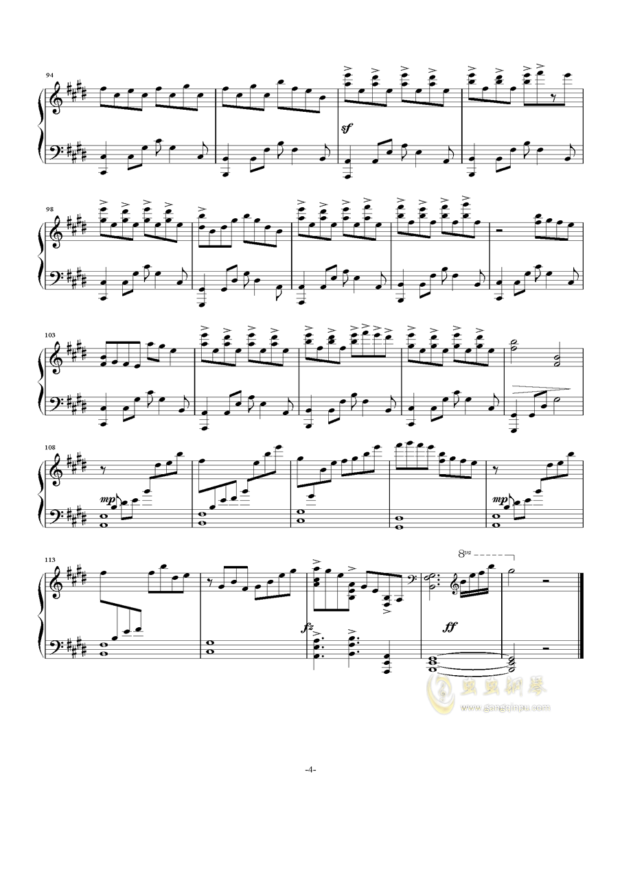 晴天钢琴曲谱简谱_晴天钢琴简谱(3)