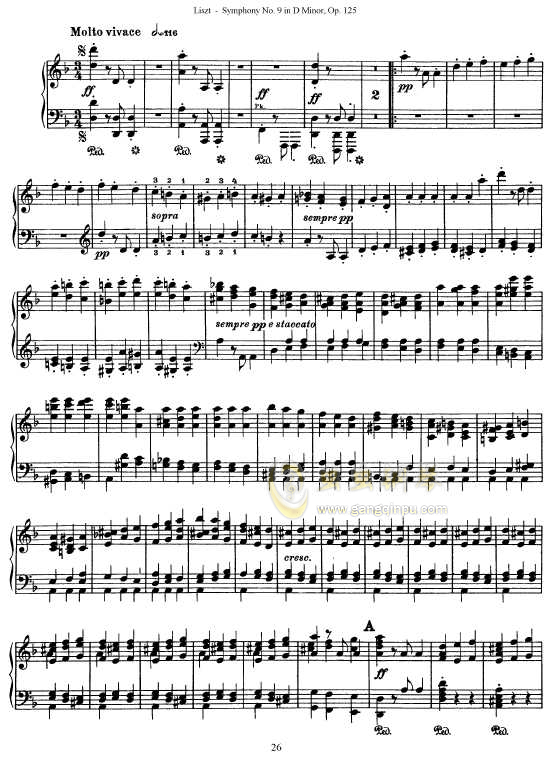 >>李斯特改编贝多芬 第九交响曲 谐谑曲 op.125 (s.464 no.9)