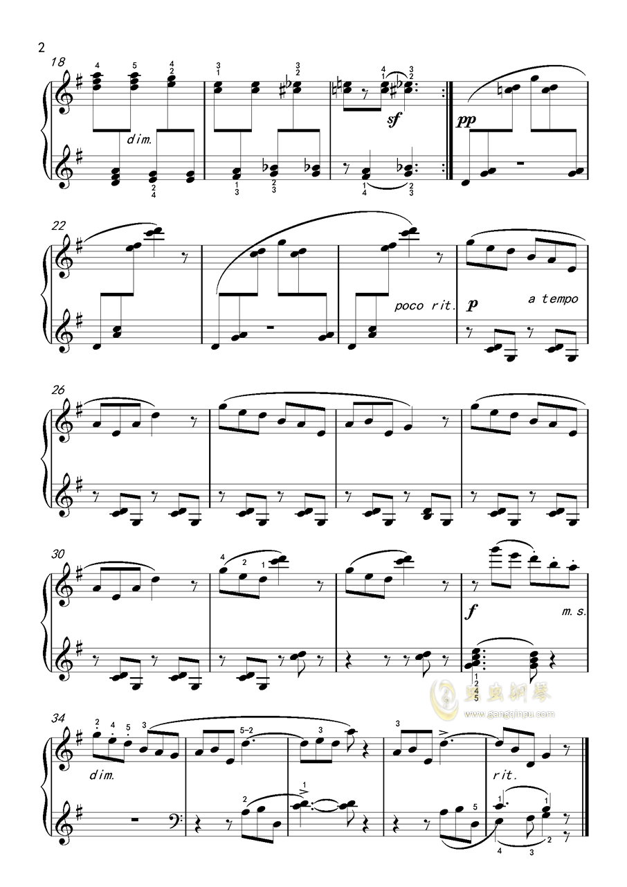 白月光钢琴曲谱简谱_白月光钢琴数字简谱(2)