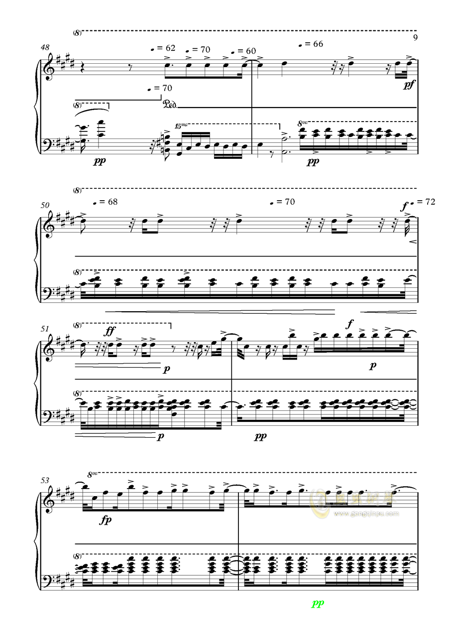 sorrow曲谱_钢琴简单曲谱