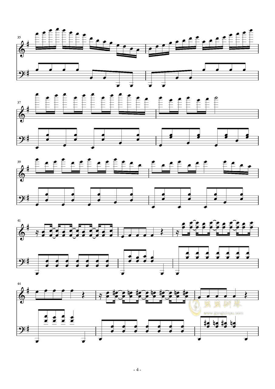 钢琴曲谱简单版_钢琴简单曲谱