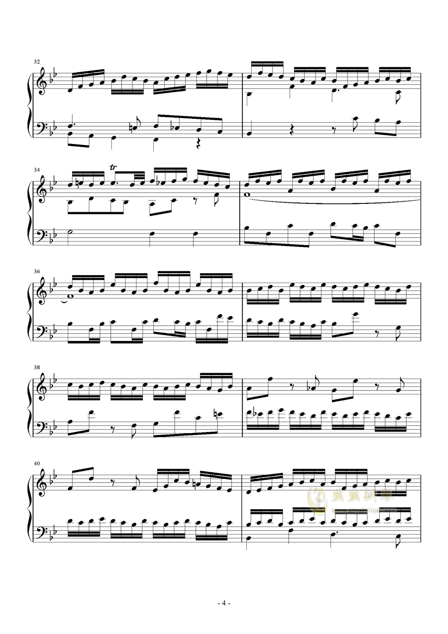 g小调赋格钢琴谱_bb调独奏谱_j.s.巴赫_钢琴独奏视频