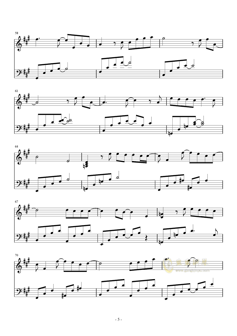 蓝色生死恋钢琴曲简谱_蓝色生死恋钢琴谱 Eb调独奏谱 蓝色生死恋 钢琴独奏视频 原版钢琴谱 乐谱 曲谱 五线谱 六线谱 高清免费下载