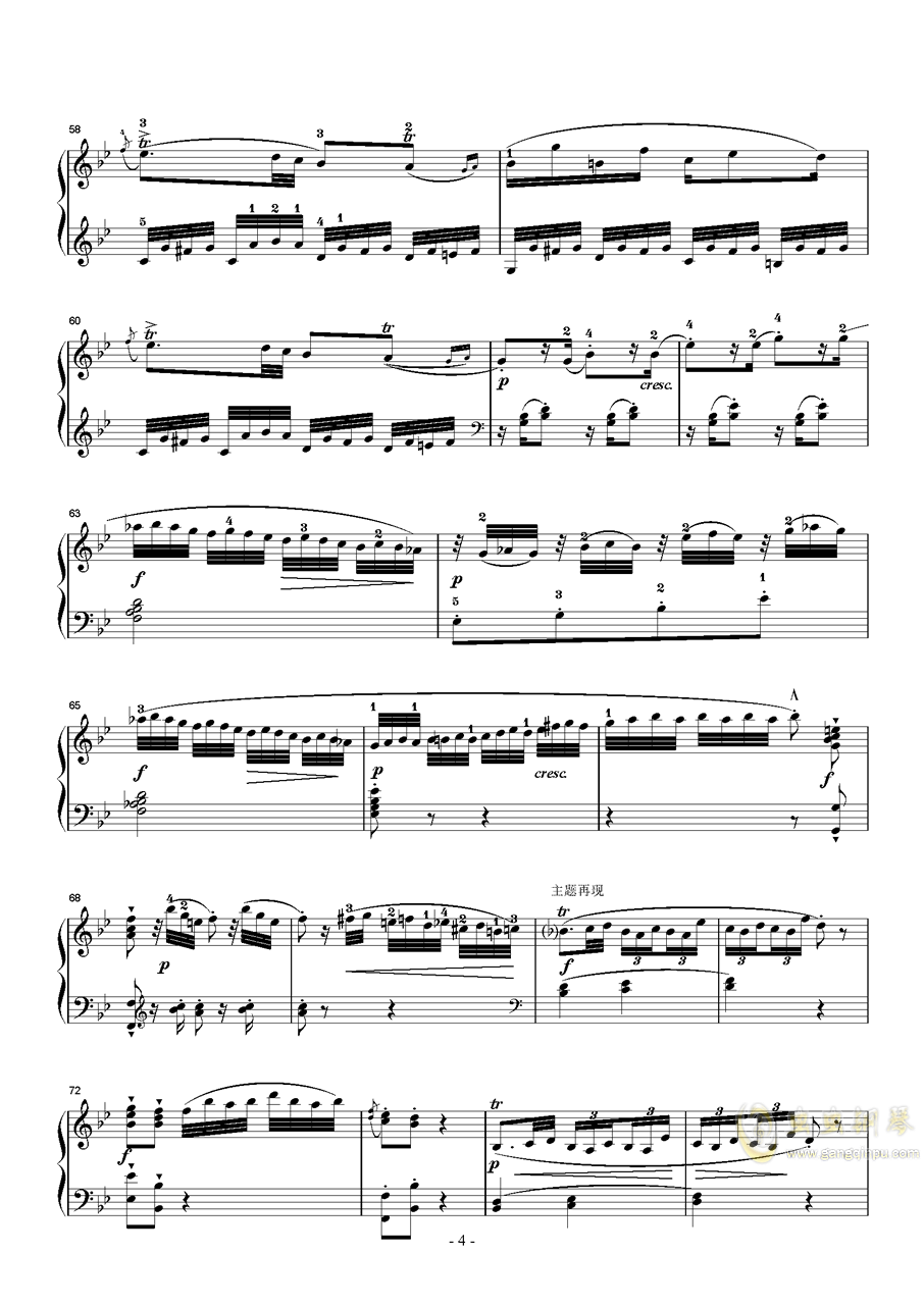 幽默曲莫扎特简谱_钢琴谱 幽默曲 莫扎特(3)