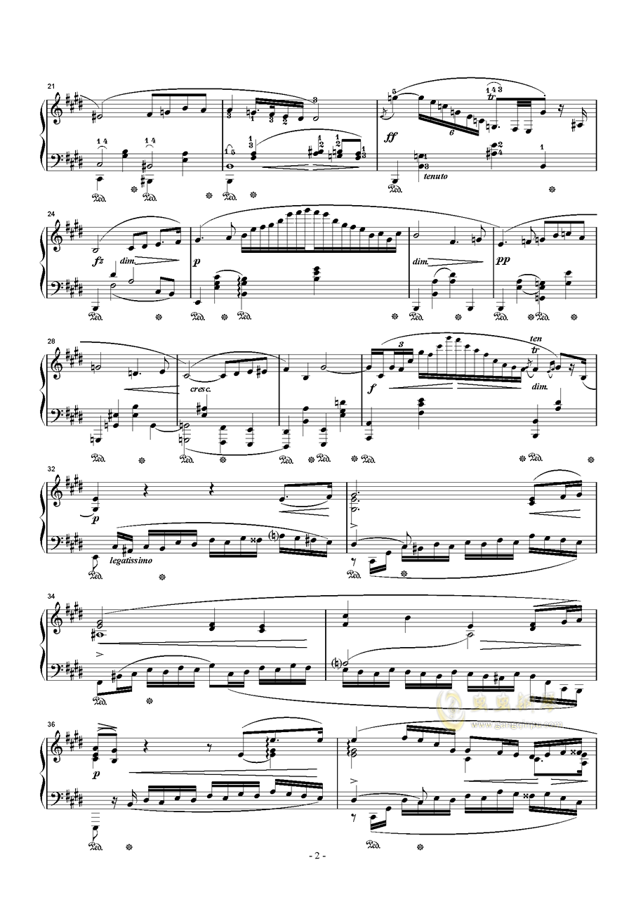 肖邦夜曲18-降e大调夜曲(op.62-2)