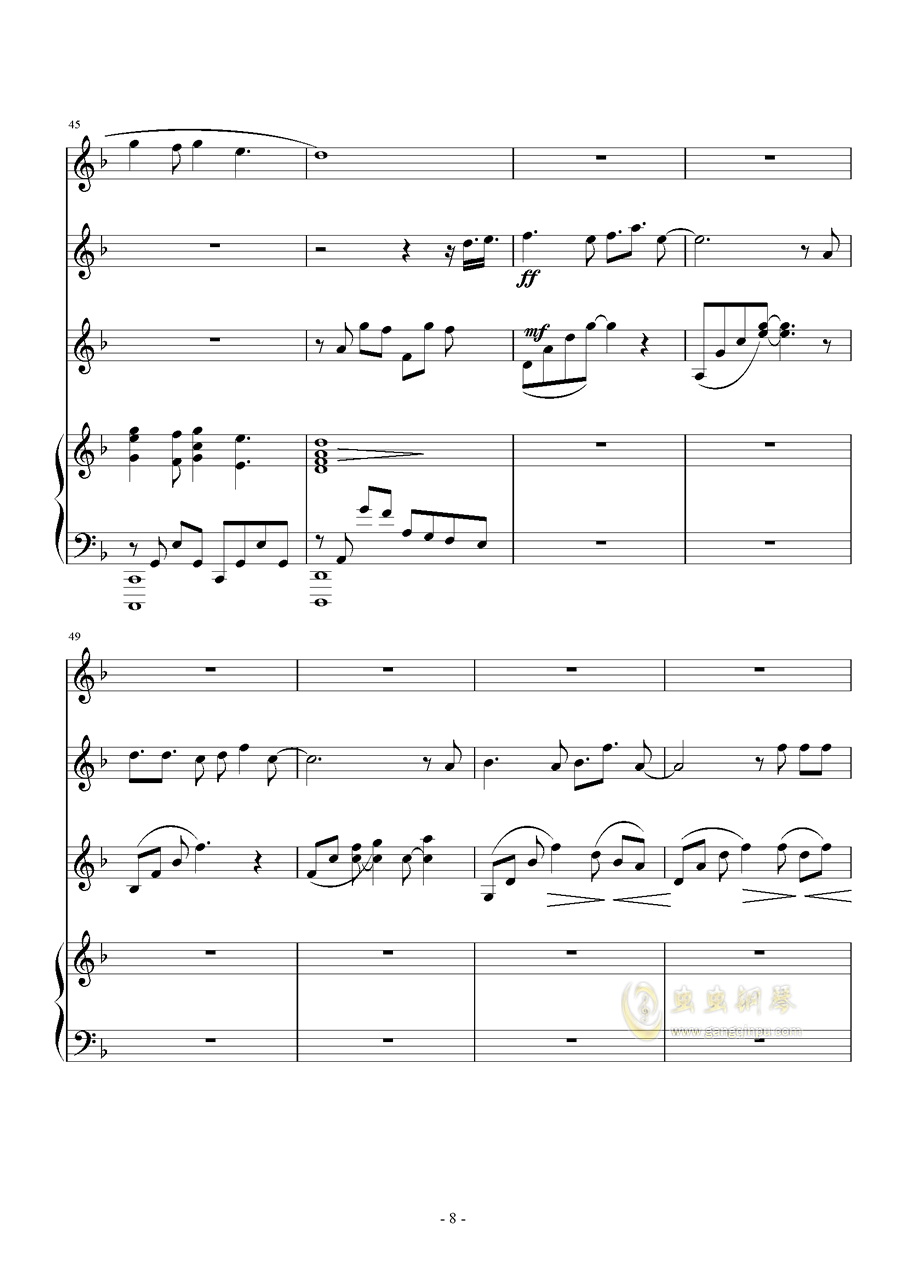 天空之城钢琴曲简谱完整版_天空之城钢琴曲简谱(2)