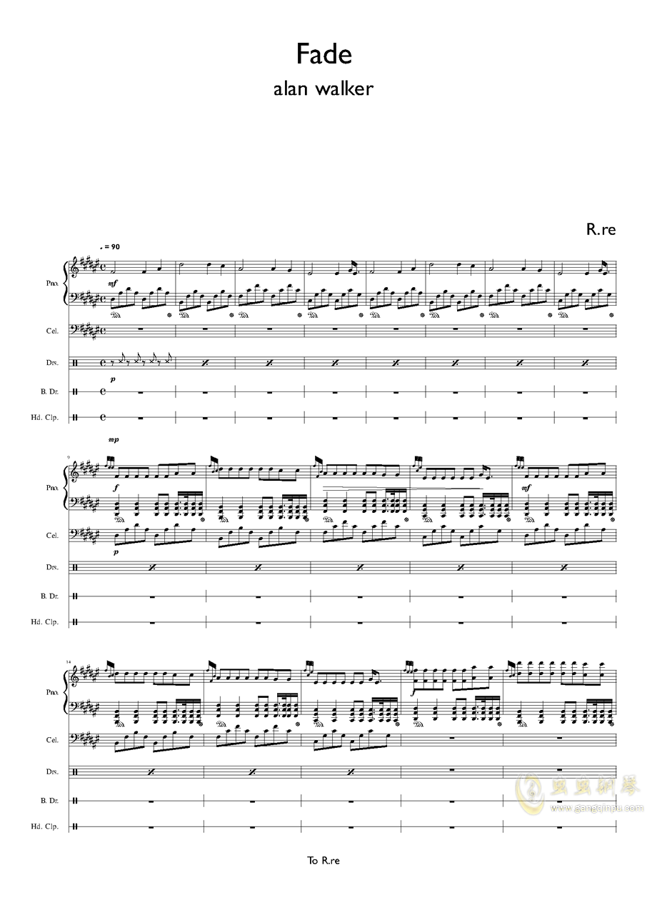 fade曲谱(5)