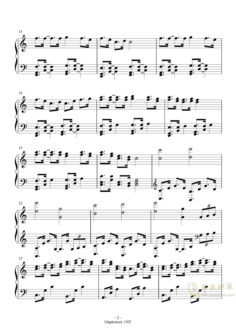 坠入海底钢琴曲谱数字_海底钢琴曲谱数字(2)