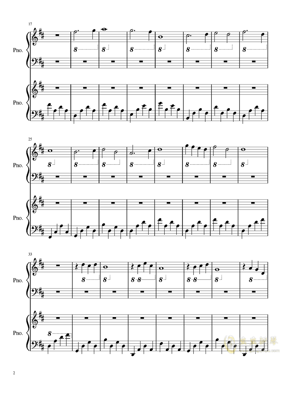 d调的钢琴曲谱_钢琴简单曲谱