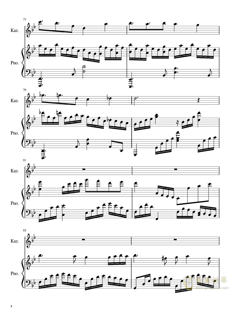 抖音钢琴曲纯音乐悲伤曲谱_钢琴曲抖音(4)