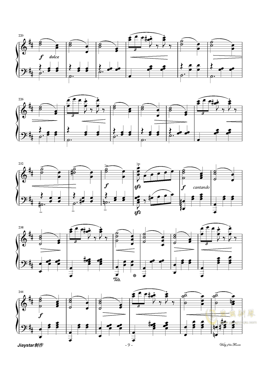 花之圆舞曲简谱_花之圆舞曲钢琴谱(2)