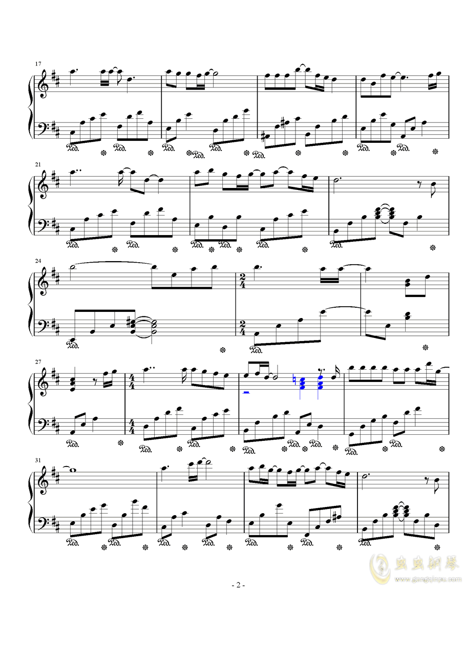 蓝色生死恋钢琴曲简谱_蓝色多瑙河钢琴曲简谱