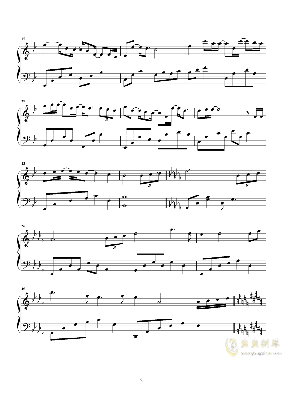 那时的你钢琴曲曲谱简单版_简单钢琴曲曲谱(3)