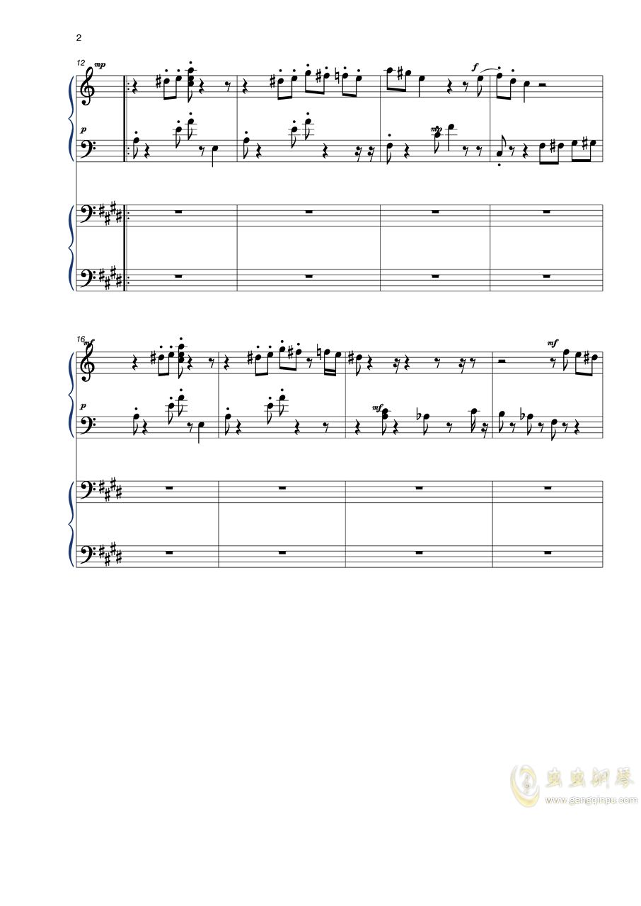 植物大战僵尸2minigame音乐曲谱_植物大战僵尸曲谱