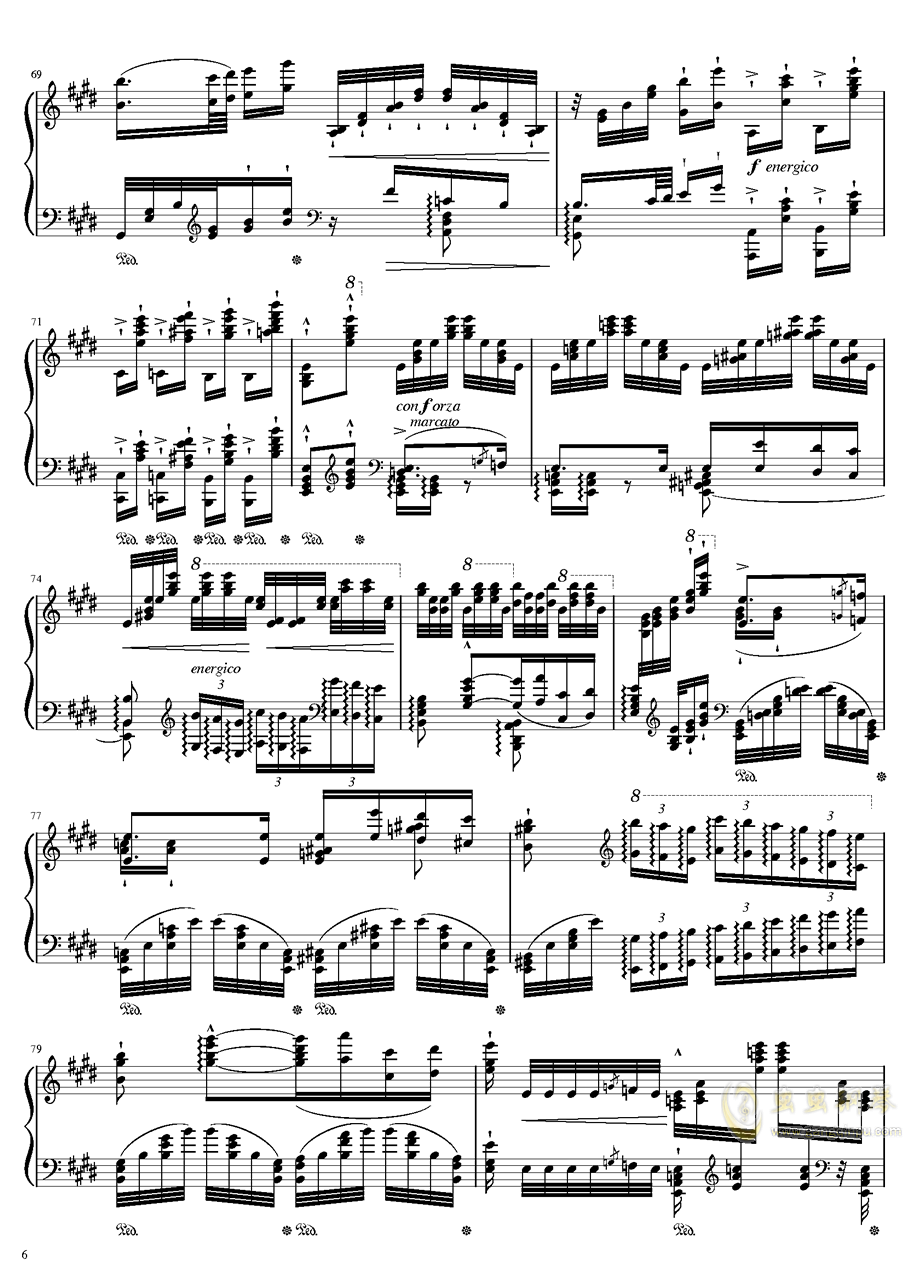 李斯特超级曲谱_李斯特钟钢琴谱(2)