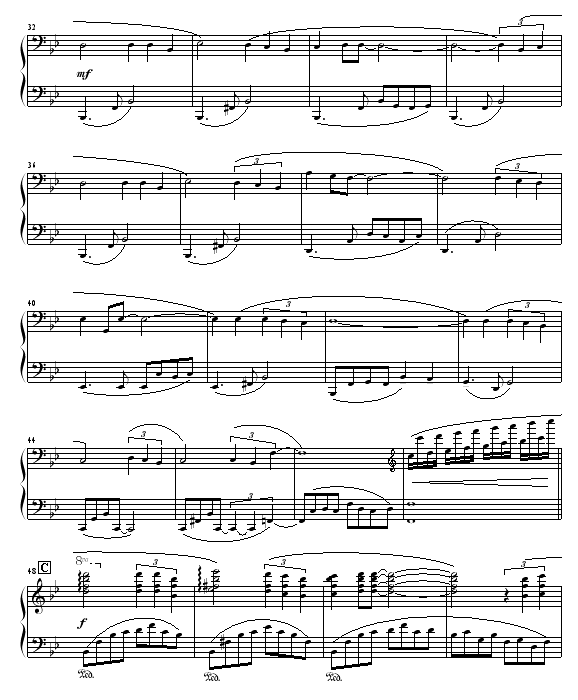 听海钢琴曲谱简单版_钢琴简单曲谱(2)