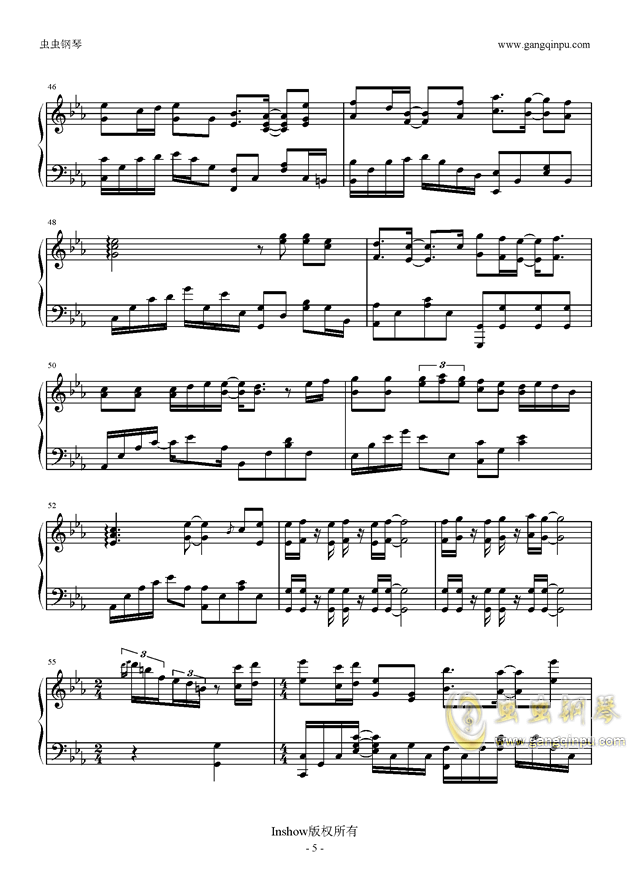 林俊杰钢琴曲谱数字_林俊杰钢琴曲谱(5)