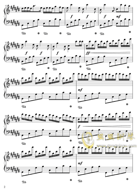 活该钢琴曲谱_钢琴简单曲谱