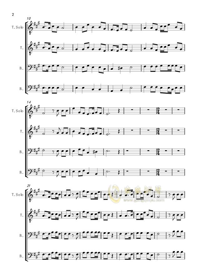 弹起我心爱的土琵琶二胡曲谱_弹起心爱的土琵琶曲谱(4)