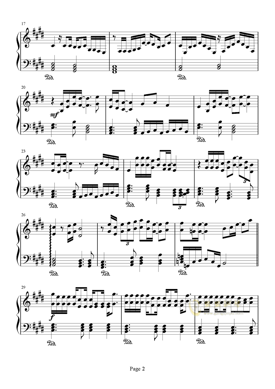 深情无边曲谱五线谱_空白五线谱(3)