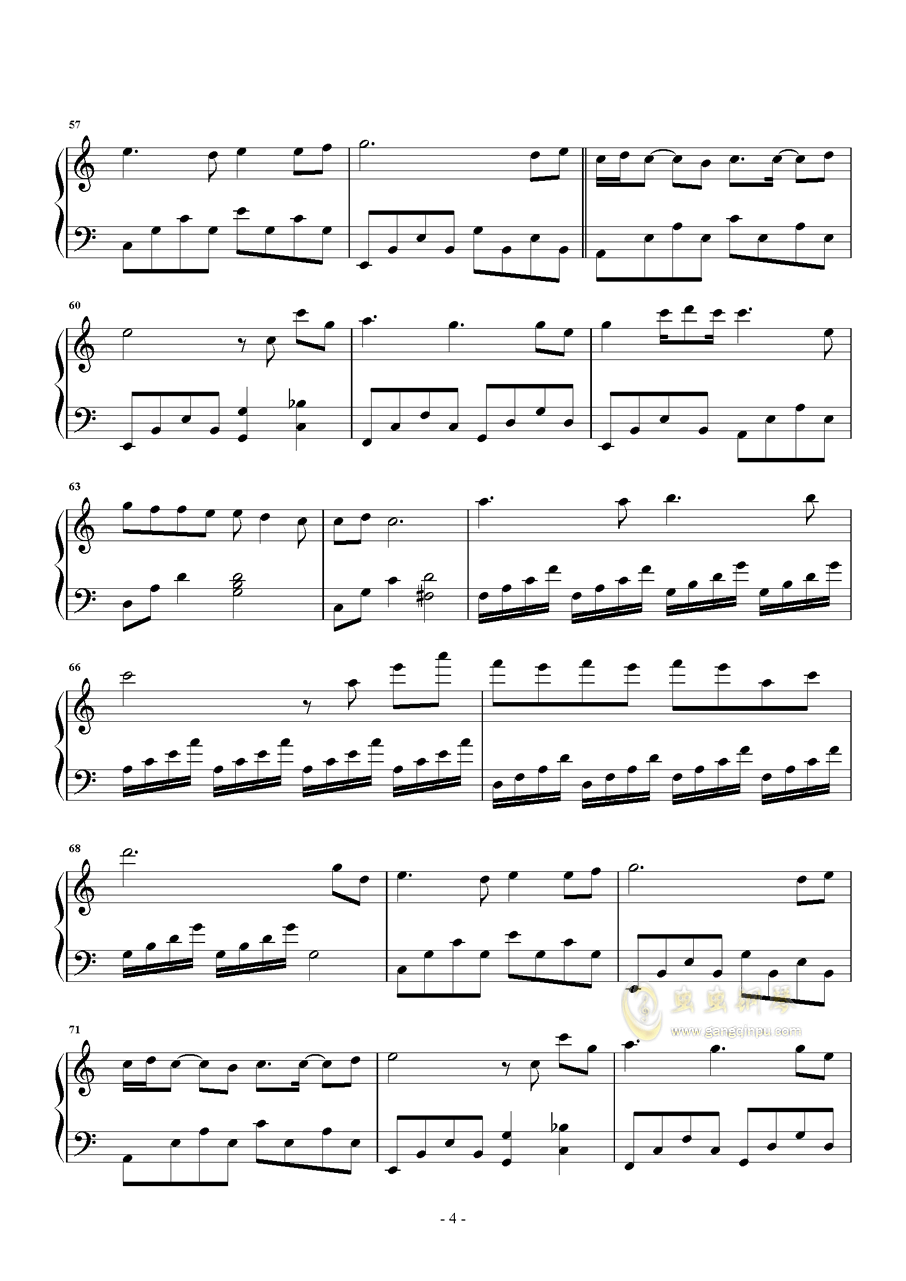 钢琴曲谱猜不透_猜不透钢琴简谱