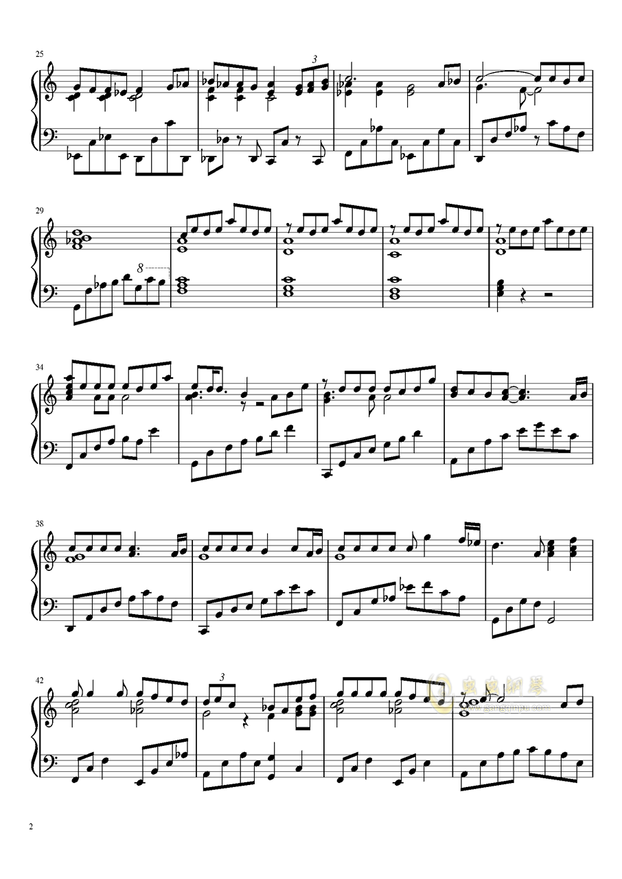 钢琴曲谱数字生命之名_钢琴曲谱天空之城数字