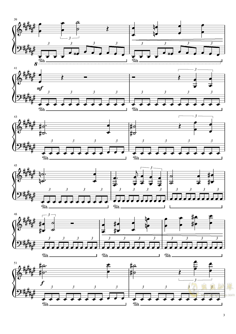 钢琴歌曲谱伴奏_歌曲钢琴伴奏图片(3)