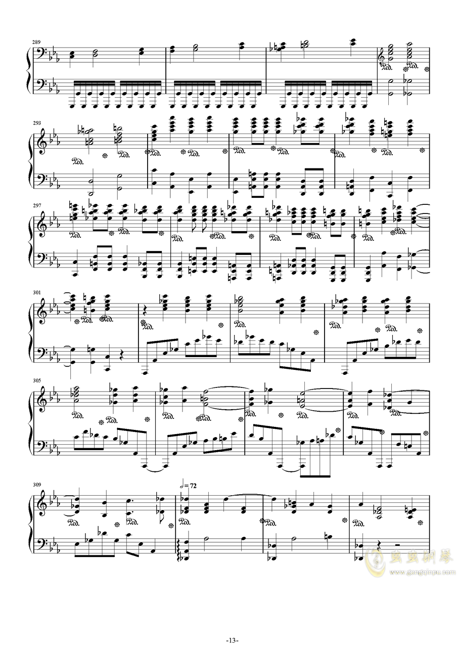 钢琴曲谱宿敌_钢琴简单曲谱